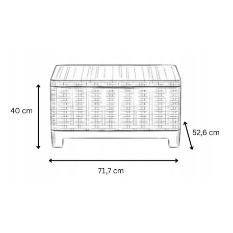 Садовий стіл-скриня Keter Scandi Storage Table бежевий4