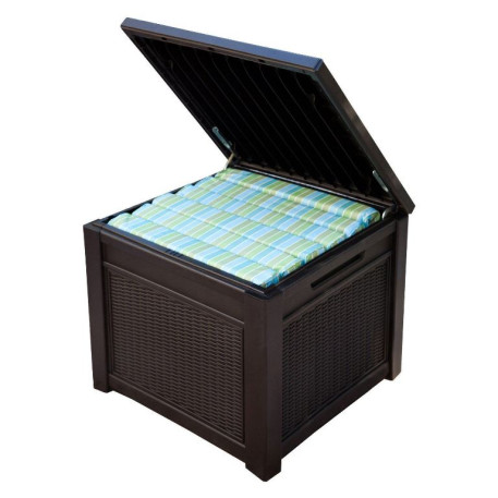 Садовий ящик для зберігання KETER Сub Rattan Deck Box 208л Коричневий1