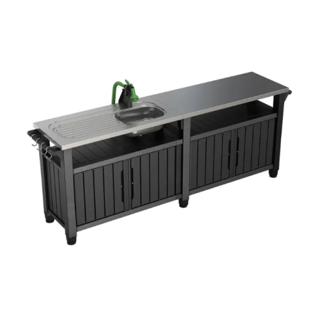 Садовый стол для барбекю KETER UNITY XL 415л Графит4