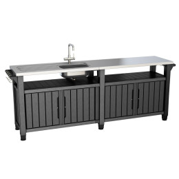 Садовий стіл для барбекю KETER UNITY XL 415л Графіт