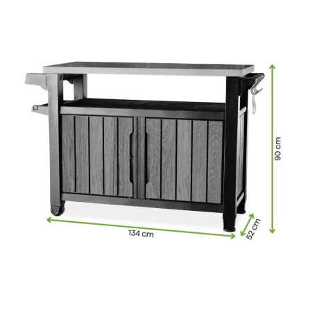 Садовий стіл для барбекю KETER UNITY XL 207л Ясен4