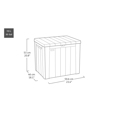 Садовий ящик для зберігання Keter Urban Storage Box 113 л Графіт4