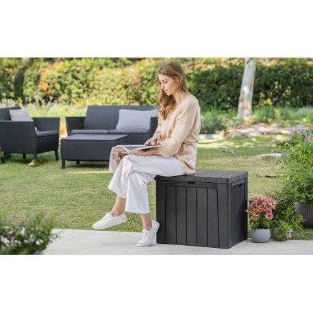 Садовий ящик для зберігання Keter Urban Storage Box 113 л Графіт2
