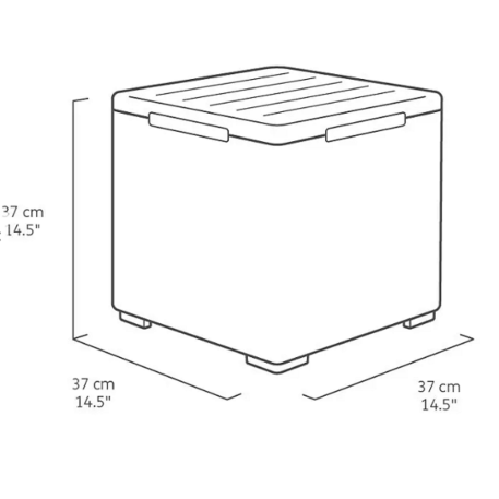 Стіл ящик для зберігання Keter Vigo Storage Box 50л Графіт9