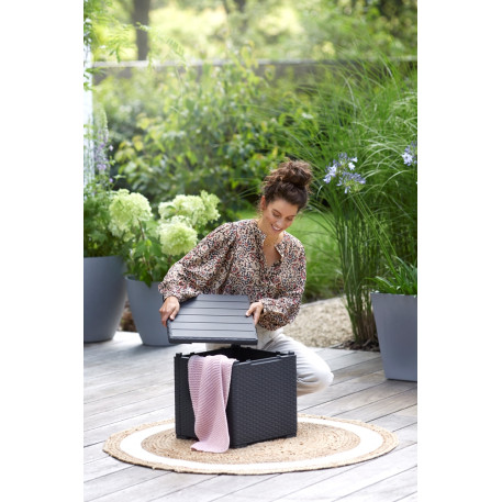 Стіл ящик для зберігання Keter Vigo Storage Box 50л Графіт7