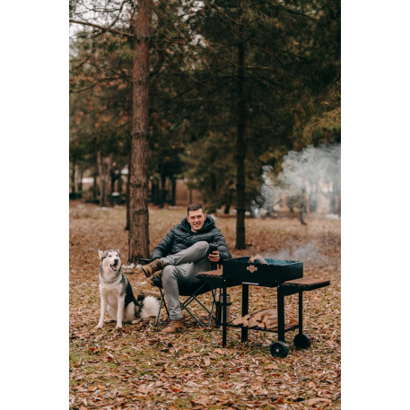 Мангал стаціонарний DADDY SMOKE на 8 шомпурів Комфорт10