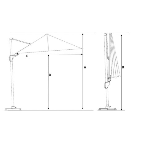 Парасоля садова Platinum Challenger T2 300×300 см Antracite7