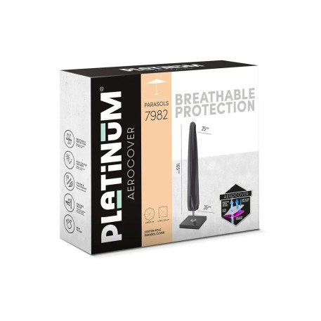 Парасоля садова Platinum Riva кругла Ø2.5 м Antracite16