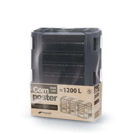 Компостер модульный Prosperplast Compogreen из 3х компостеров объем 1200 л черный1