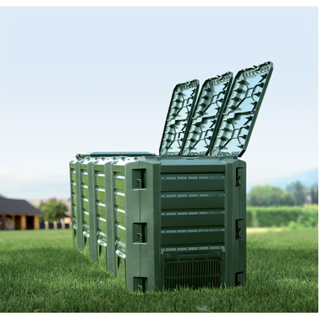 Компостер модульний Prosperplast Compogreen з 4х компостерів об'єм 1600 л зелений4