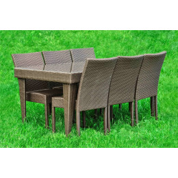 Комплект меблів Мокко 160 з ротанга Коричневий