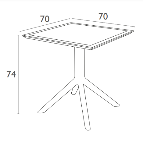 Стіл Siesta Sky Table 70 Black3