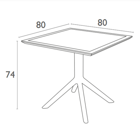 Стіл Siesta Sky Table 80 Black3