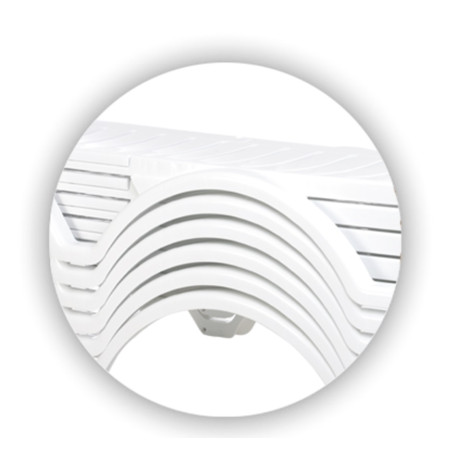Шезлонг Siesta Aqua White2