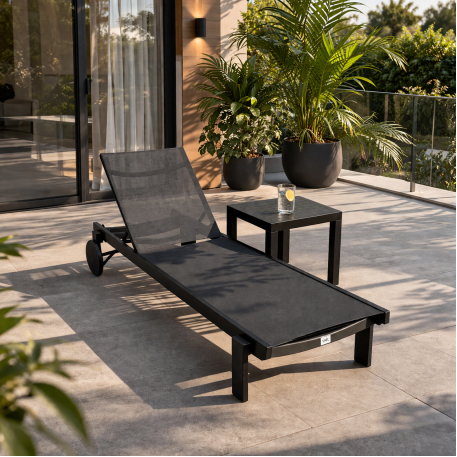 Комплект з 2 шезлонгів Siesta Casablanca +  Стіл Siesta Ocean Side Table - Black4