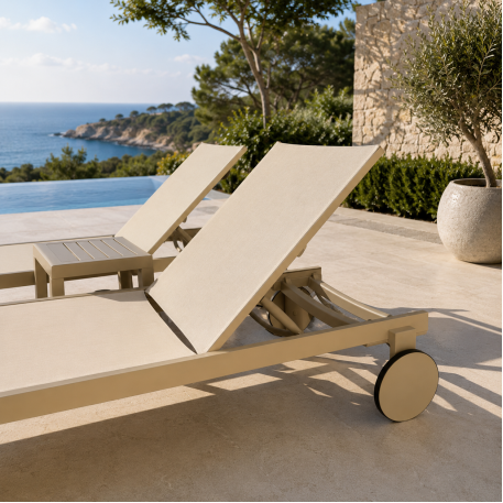 Комплект з 2 шезлонгів Siesta Casablanca +  Стіл Siesta Ocean Side Table - Taupe - Taupe3