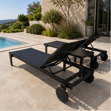 Комплект з 2 шезлонгів Siesta Casablanca +  Стіл Siesta Ocean Side Table - Black7