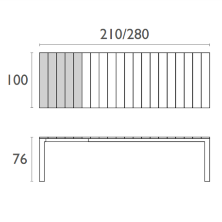 Стіл Siesta Atlantic Table 210/280 Black7