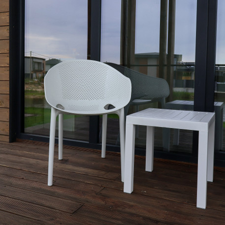 Комплект 2 стільця Siesta Sky Pro + стіл Siesta Ocean Side Table White1