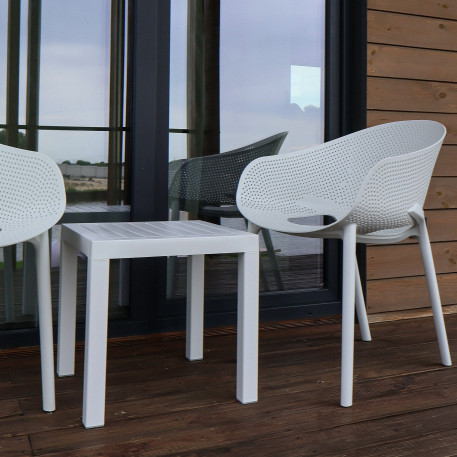 Комплект 2 стільця Siesta Sky Pro + стіл Siesta Ocean Side Table White2