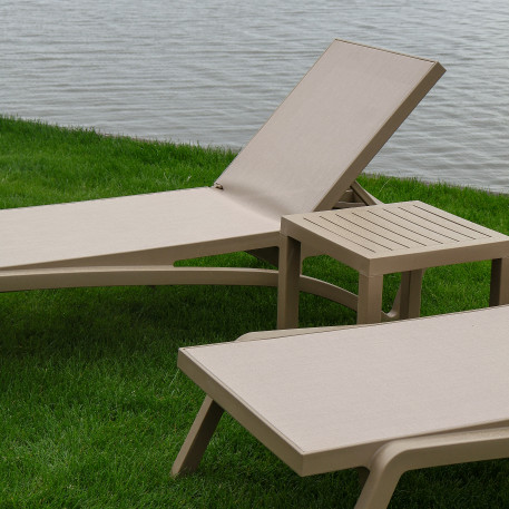 Комплект із 2 шезлонгів Siesta Pacific +  Стіл Siesta Ocean Side Table - Taupe2