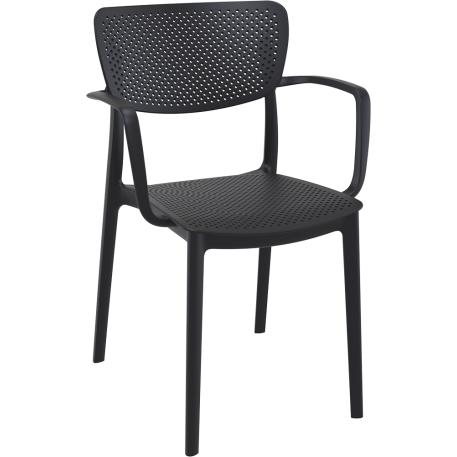 Комплект меблів для кафе Siesta 2 стільці Loft та 1 стіл Sky 70 Black1