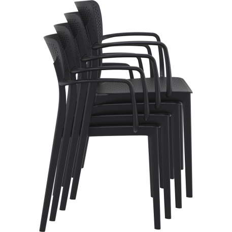 Комплект меблів для кафе Siesta 2 стільці Loft та 1 стіл Sky 70 Black3