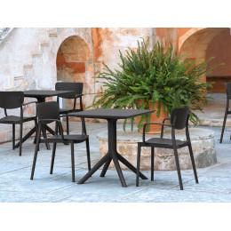 Комплект меблів для кафе Siesta 2 стільці Loft та 1 стіл Sky 70 Black