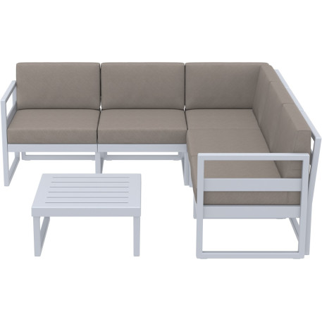Комплект меблів для тераси Siesta Mykonos Lounge Corner Set Gray Сірий4