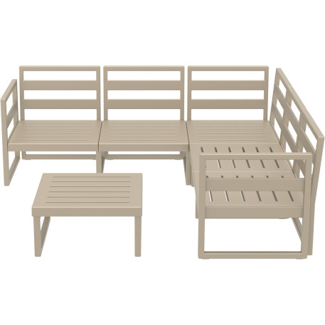 Комплект меблів для тераси Siesta Mykonos Lounge Corner Set Taupe Бежевий6