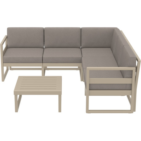 Комплект меблів для тераси Siesta Mykonos Lounge Corner Set Taupe Бежевий4