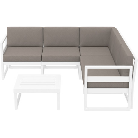 Комплект меблів для тераси Siesta Mykonos Lounge Corner Set White Білий2