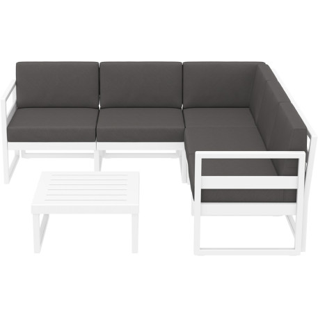 Комплект меблів для тераси Siesta Mykonos Lounge Corner Set White Білий4