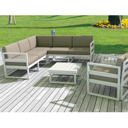 Комплект меблів для тераси Siesta Mykonos Lounge Corner Set White Білий
