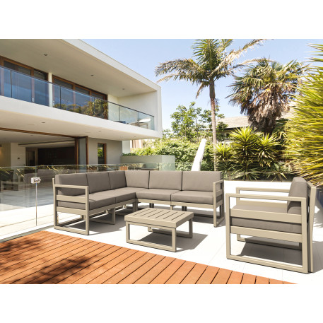 Комплект меблів для тераси Siesta Mykonos Lounge Corner Set Gray Сірий10