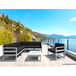 Комплект меблів для тераси Siesta Mykonos Lounge Corner Set Gray Сірий