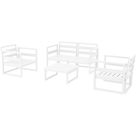 Комплект меблів для тераси Siesta Mykonos Lounge Set White Білий6