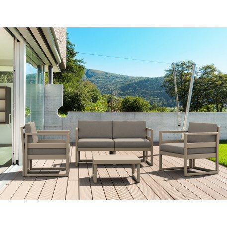 Комплект меблів для тераси Siesta Mykonos Lounge Set White Білий10