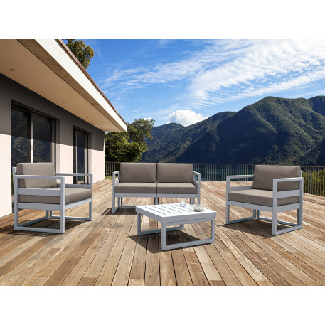 Комплект меблів для тераси Siesta Mykonos Lounge Set White Білий12
