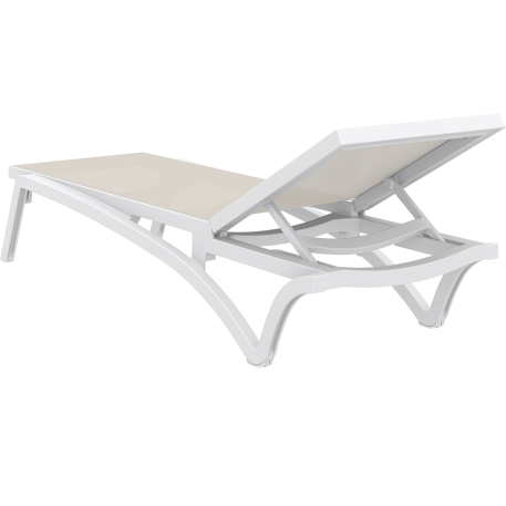 Комплект із 2 шезлонгів Siesta Pacific +  Стіл Siesta Ocean Side Table - White Taupe4