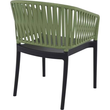 Стілець Siesta Portofino Armchair Black Olive Green3
