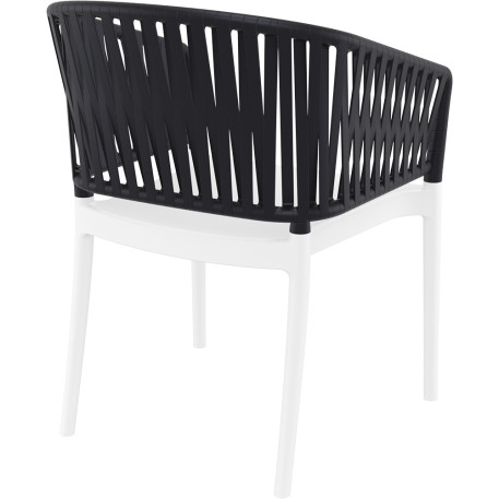Стілець Siesta Portofino Armchair White Black3