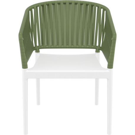 Стілець Siesta Portofino Armchair White Olive Green2