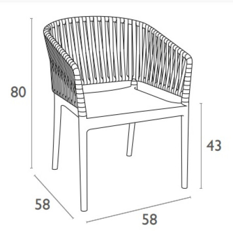 Стілець Siesta Portofino Armchair White Olive Green5