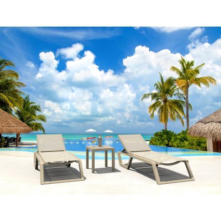Шезлонг Siesta Rio White Blue6