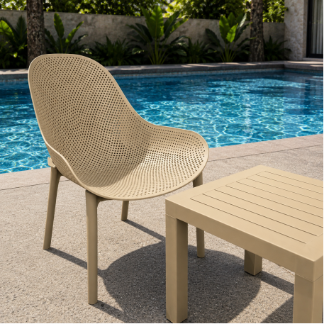 Комплект 2 стула Siesta Sky Lounge + стол Siesta Ocean Side Table Taupe3