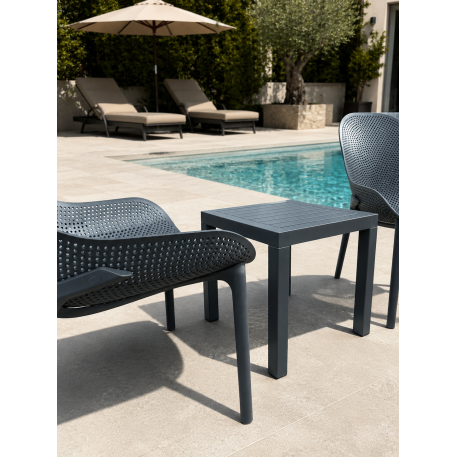 Комплект 2 стільця Siesta Sky Lounge + стіл Siesta Ocean Side Table Dark Grey2