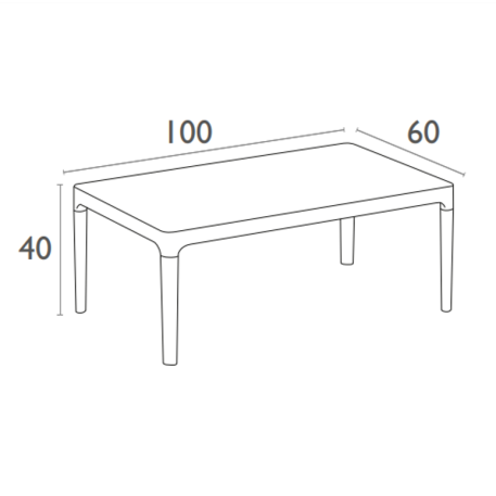 Стіл кавовий Siesta Sky Lounge Table Taupe3
