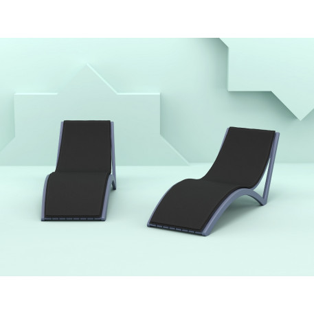 Шезлонг Siesta Slim Black10