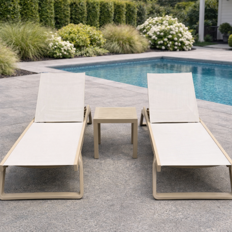 Комплект із 2 шезлонгів Siesta Tropic +  Стіл Siesta Ocean Side Table - Taupe3